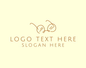 Glasses - Brown Minimalist Eyeglass logo design