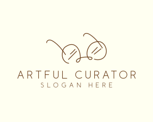 Brown Minimalist Eyeglass logo design