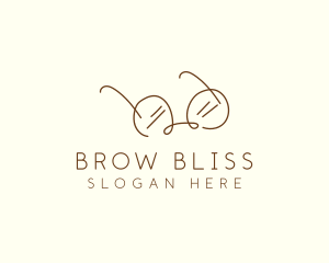 Brown Minimalist Eyeglass logo design