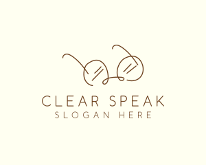 Brown Minimalist Eyeglass logo design