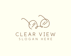 Brown Minimalist Eyeglass logo design