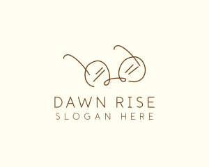 Brown Minimalist Eyeglass logo design