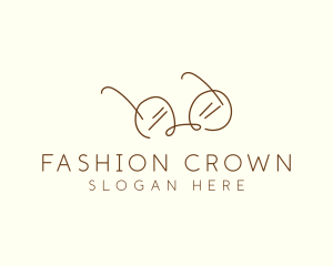 Brown Minimalist Eyeglass logo design