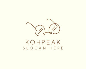 Brown Minimalist Eyeglass logo design