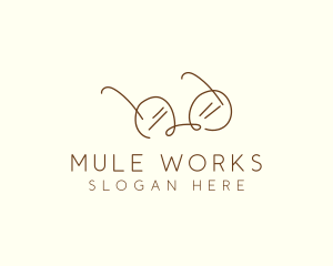 Brown Minimalist Eyeglass logo design