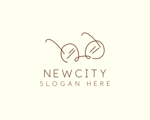 Brown Minimalist Eyeglass logo design