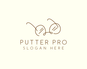 Brown Minimalist Eyeglass logo design