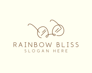 Brown Minimalist Eyeglass logo design