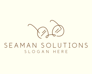 Brown Minimalist Eyeglass logo design