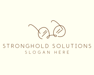 Brown Minimalist Eyeglass logo design