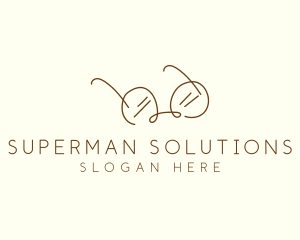 Brown Minimalist Eyeglass logo design