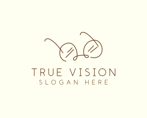 Brown Minimalist Eyeglass logo design