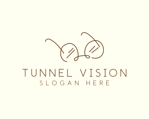 Brown Minimalist Eyeglass logo design