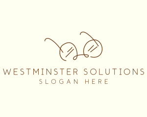 Brown Minimalist Eyeglass logo design