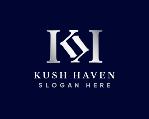 Luxury Hotel Lifestyle Letter KK logo design