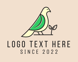 Birdwatching - Eco Friendly Pigeon Bird logo design