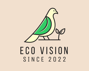 Eco Friendly Pigeon Bird  logo design