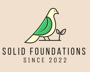 Eco Friendly Pigeon Bird  logo design