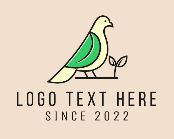 Avian - Eco Friendly Pigeon Bird logo design