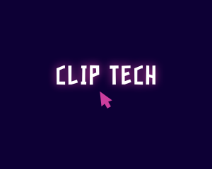 Neon Tech Click logo design