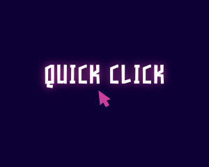 Click - Neon Tech Click logo design