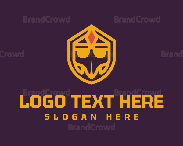 Medieval Warrior Helmet Logo