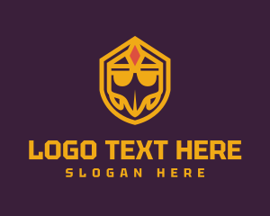 Medieval Warrior Helmet Logo