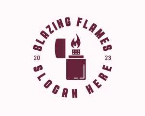 Lighter Fire Flame  logo design