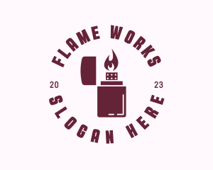 Flame - Lighter Fire Flame logo design