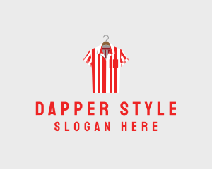 Dapper - Striped Polo Shirt logo design