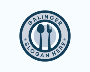 Lunch - Restaurant Kitchen Utensils logo design