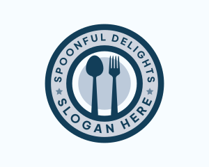 Restaurant Kitchen Utensils logo design