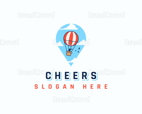 Travel Pin Hot Air Balloon Logo