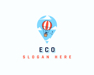 Travel Pin Hot Air Balloon Logo