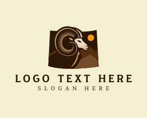 Bighorn Sheep - Colorado Mountain Sheep logo design