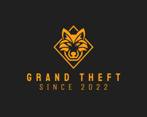 Hunting - Fierce Diamond  Wolf logo design