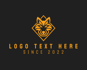 Jackal - Fierce Diamond  Wolf logo design