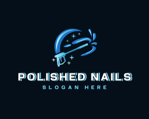 Power Wash Spray Gun logo design