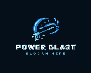 Power Wash Spray Gun logo design