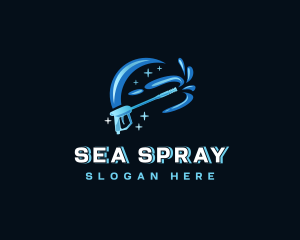 Power Wash Spray Gun logo design