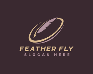 Quill Feather Writing Pen logo design