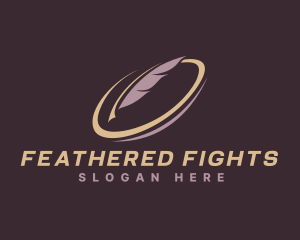 Quill Feather Writing Pen logo design