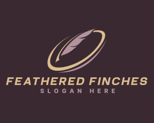 Quill Feather Writing Pen logo design