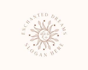 Magic Sun Moon Face logo design