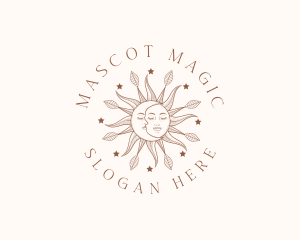 Magic Sun Moon Face logo design