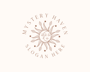 Magic Sun Moon Face logo design