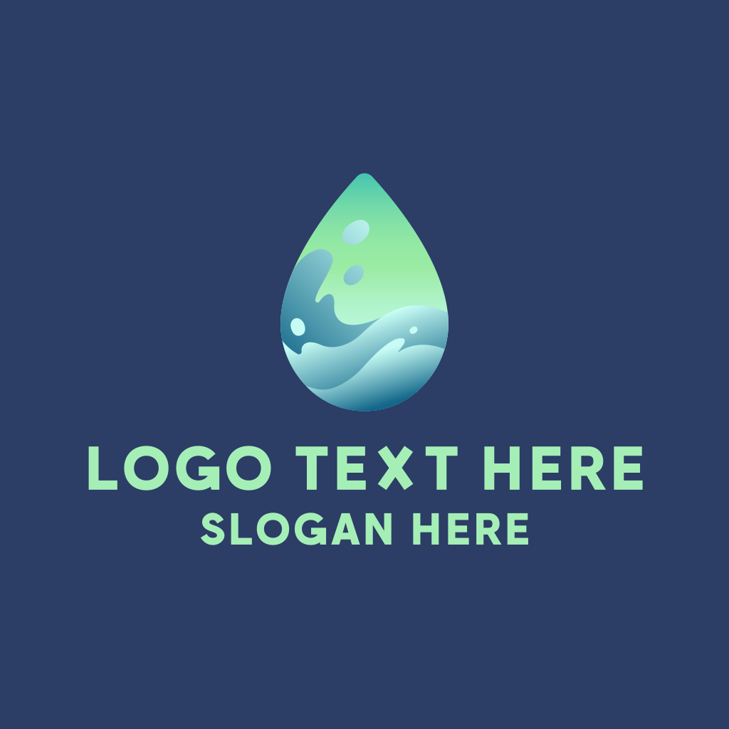 Water Droplet Wave Logo | BrandCrowd Logo Maker