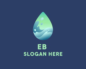 Extract - Water Droplet Wave logo design