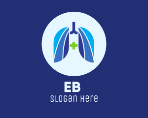 Blue Breathing Lungs Logo