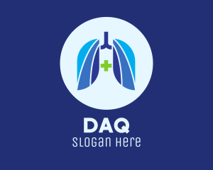 Blue Breathing Lungs Logo
